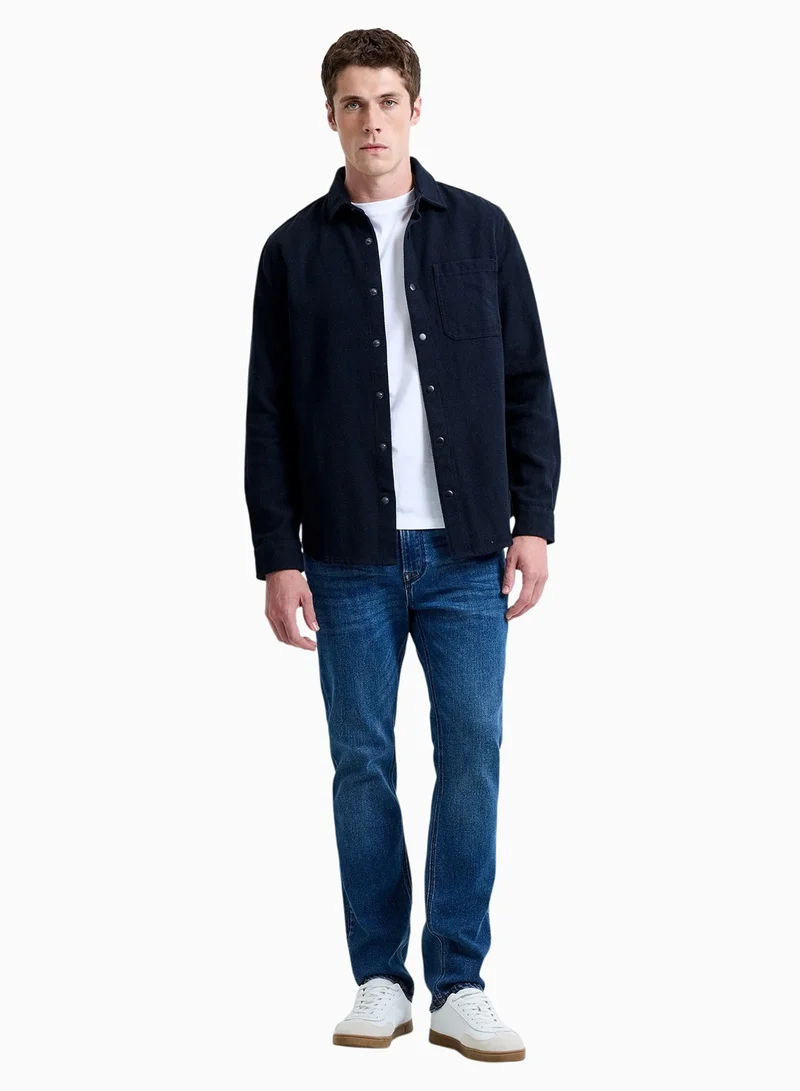 French Connection Matty Fabric Long Sleeve Shirt