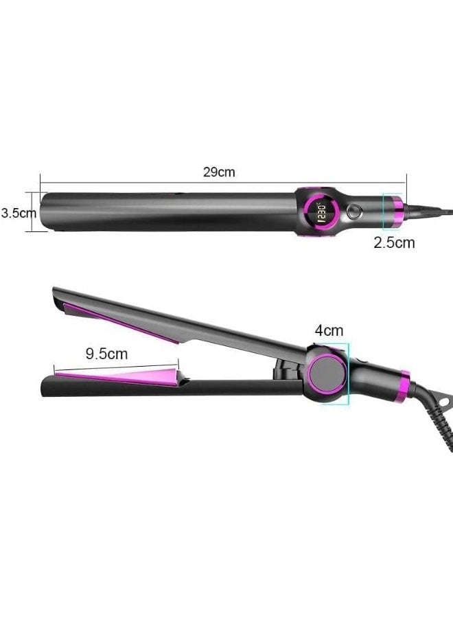 Hair Straightener and Curler 2 in 1, Fast Heating Ceramic Flat Iron Professional Ionic Hair Straightening Iron with Adjustable Temperature - Image 3