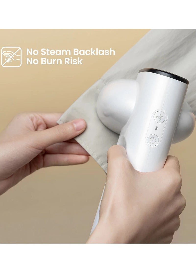 Handheld Garment Steamer with 95ml Removable Water Tank, No Steam Backlash, 3-5 Shirts Capacity, White  - Image 3