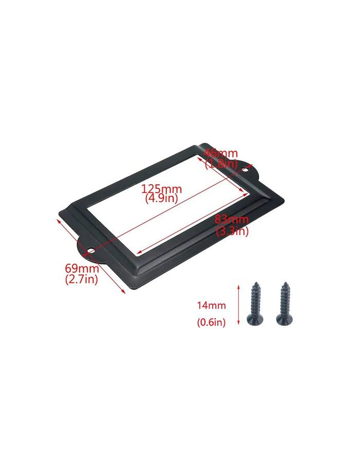 Antrader 6 Pcs 3.3" X 1.8" Office Label Holder Metal Label Frame Matte Black With Screws - Image 3