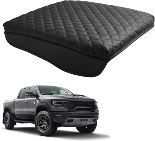 LINOAH Center Console Cover for 2019-2025 Ram 1500 Center Console Cover, Armrest Cushion Pad Cover, PU Leather for 5th Ram 1500 Armrest Cushion Pad Cover Anti-Scratch for Ram 1500 Accessories - Image 1