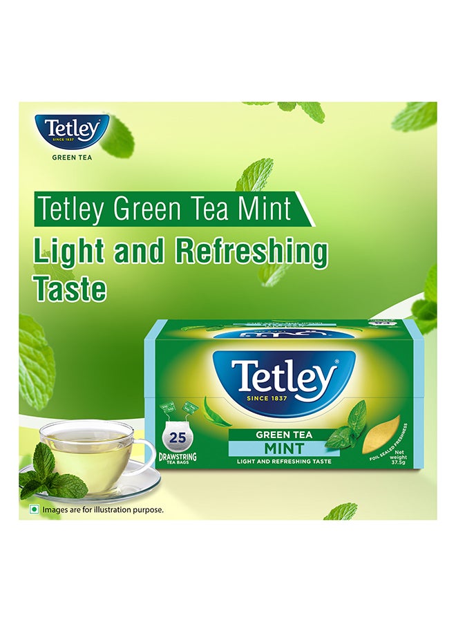Tetley شاي أخضر بالنعناع 25 كيس شاي - Image 3