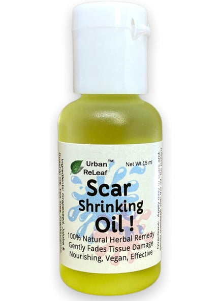 Urban ReLeaf Urban ReLeaf Scar Shrinking Oil ! Gently Fades Tissue Damage, Nourishing Vegan Effective. Helps Keloids, Bumps, Raised Scars. 100% Natural Remedy. 