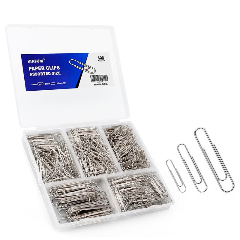 KIAFUM 500 Pack Paper Clips - Image 1