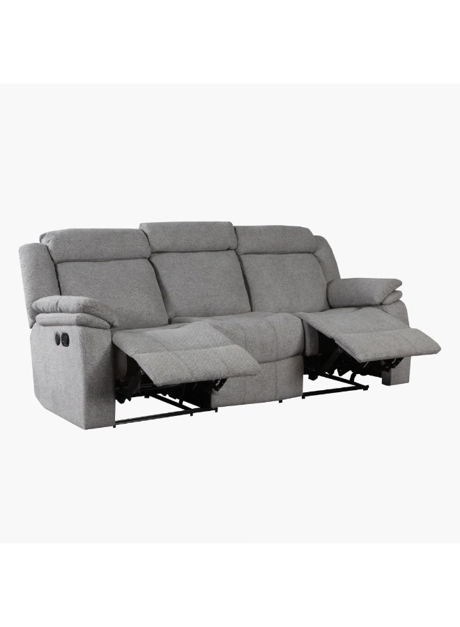 Home Box Hilton 3-Seater Fabric Recliner With 2-Cupholder Dropdown Table And Usb Port 210 X 99 X 94 Cm - Image 3