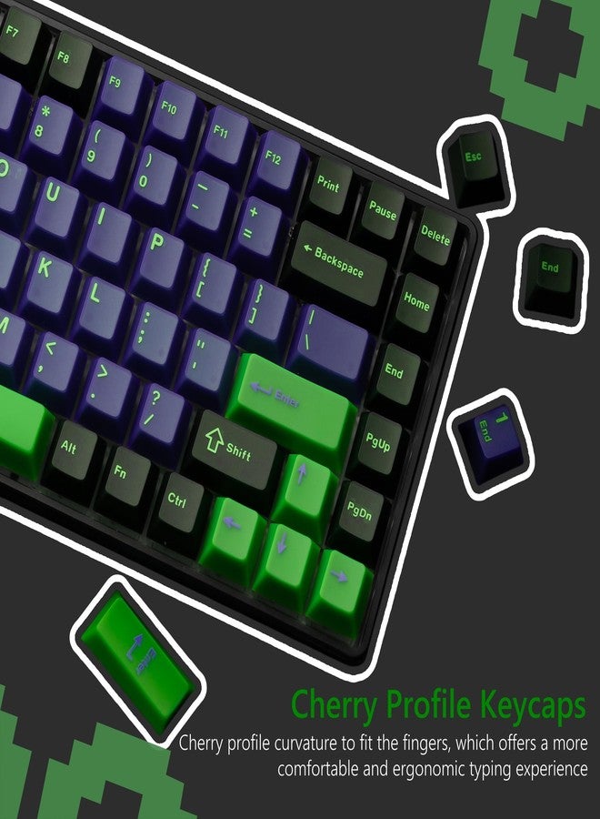وومير أغطية مفاتيح Womier PBT Jelly بنفسجية، أغطية مفاتيح مخصصة للوحة المفاتيح 60 و75 و100 بالمئة، أغطية مفاتيح شفافة 127 مفتاحًا، تصميم Cherry متوافق مع لوحات مفاتيح الألعاب الميكانيكية Cherry Gateron MX 61/68/84/87/98/100 - Image 4