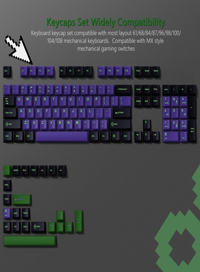 وومير أغطية مفاتيح Womier PBT Jelly بنفسجية، أغطية مفاتيح مخصصة للوحة المفاتيح 60 و75 و100 بالمئة، أغطية مفاتيح شفافة 127 مفتاحًا، تصميم Cherry متوافق مع لوحات مفاتيح الألعاب الميكانيكية Cherry Gateron MX 61/68/84/87/98/100 - Image 5