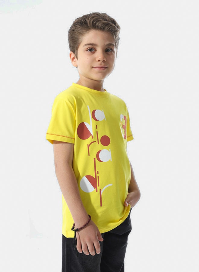 DIADORA Boys Printed Cotton T-Shirt - Image 2