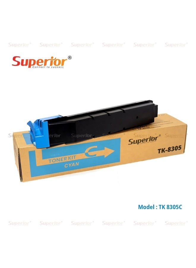 SOS Superior Superior TK-8305C Cyan Toner Cartridge – For TASKalfa 3050ci / 3550ci / 3051ci / 3551ci - Image 1