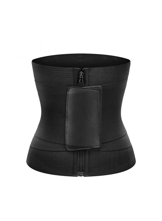 New Sports And Fitness Zipper Belting Belly-tight Belly-tight Belly-tinting Body-shaping Belly-tinting Belly-belt