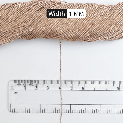 Embroiderymaterial 1MM Thick Metallic Zari Threads for Jewellery Making, Bracelet Making, Zari Thread for Aari Work, Embroidery Work, Dori/Rope/Dhaga (Pack of 2/Light Rose Gold/45gram) - Image 4