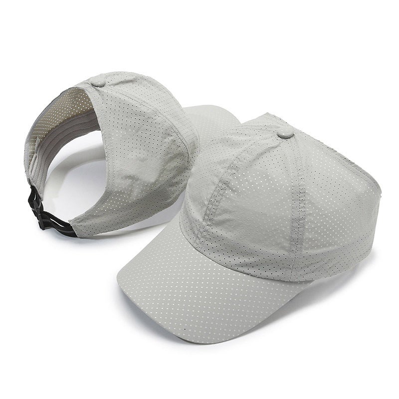 Breathable Mesh Baseball Cap Unisex Spring SummerMesh rear empty top light gray Mesh rear empty top light gray