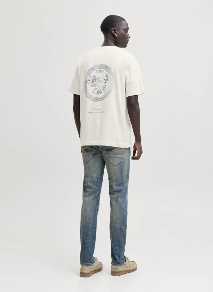 JACK & JONES Printed Crew Neck T-Shirt