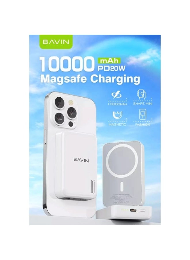Bavin PC1016 10000mAh Wireless Magnetic Fast Charging Powerbank Small & Portable - Image 2