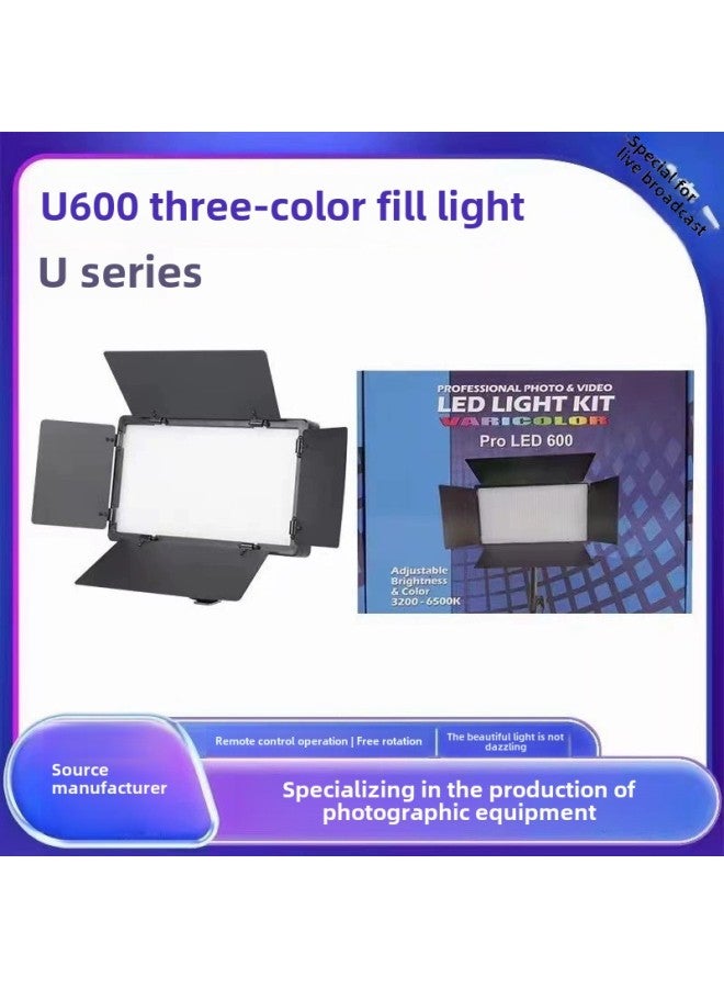 LED600-800 Four-piece Bezel Light Flat RGB Fill Light Photography Light Live Square Fill Light-Specifications:Led800 With Battery - Image 2