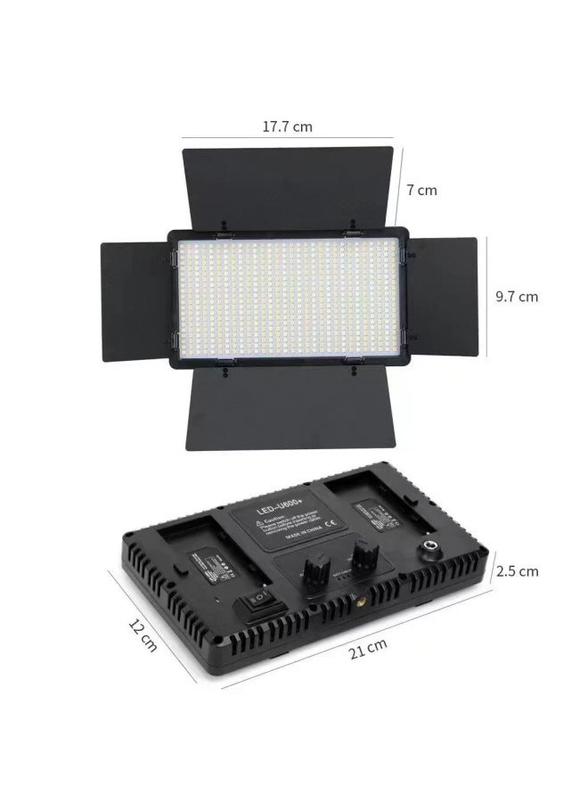 LED600-800 Four-piece Bezel Light Flat RGB Fill Light Photography Light Live Square Fill Light-Specifications:Led800 With Battery - Image 5