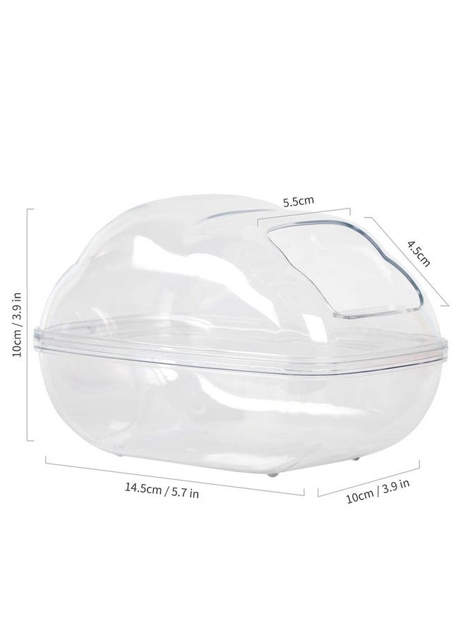 BUCATSTATE Hamster Sand Bath Container Large Hamster Toilet with Scoop Set Dust Bust Accessories for Small Animals (Transparent, Medium) - Image 5