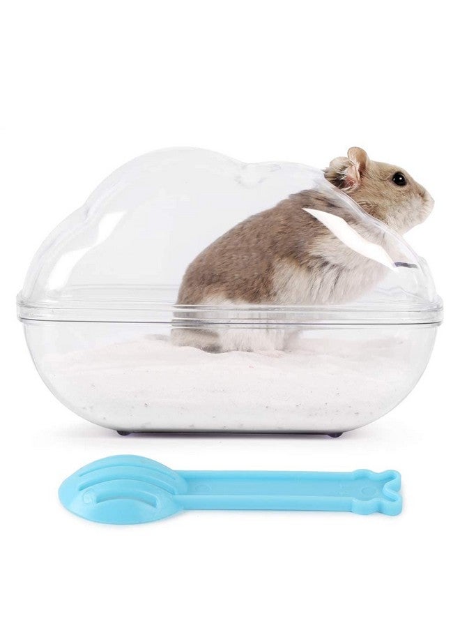 BUCATSTATE Hamster Sand Bath Container Large Hamster Toilet with Scoop Set Dust Bust Accessories for Small Animals (Transparent, Medium) - Image 2
