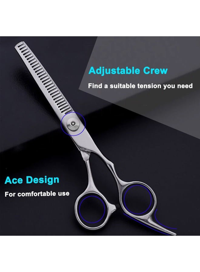 Avenoir Hair Thinning Shears and Hair Cutting Scissors 6.7 Inches with Fine Adjustable Tension Screw and 1 Piece Wipe Cloth - Image 5