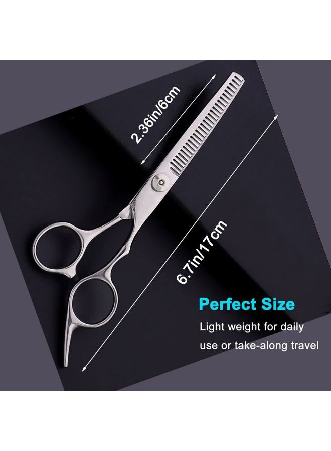 Avenoir Hair Thinning Shears and Hair Cutting Scissors 6.7 Inches with Fine Adjustable Tension Screw and 1 Piece Wipe Cloth - Image 3