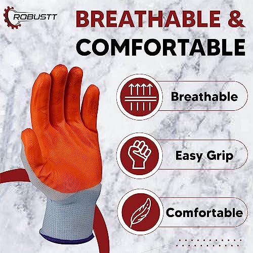Robustt Nylon Nitrile Coated Industrial Safety Hand Gloves(Pack of 5) Anti-Cut | Cut Resistant | Heat Resistant | Industrial Use | for Finger and Hand Protection. - Image 5