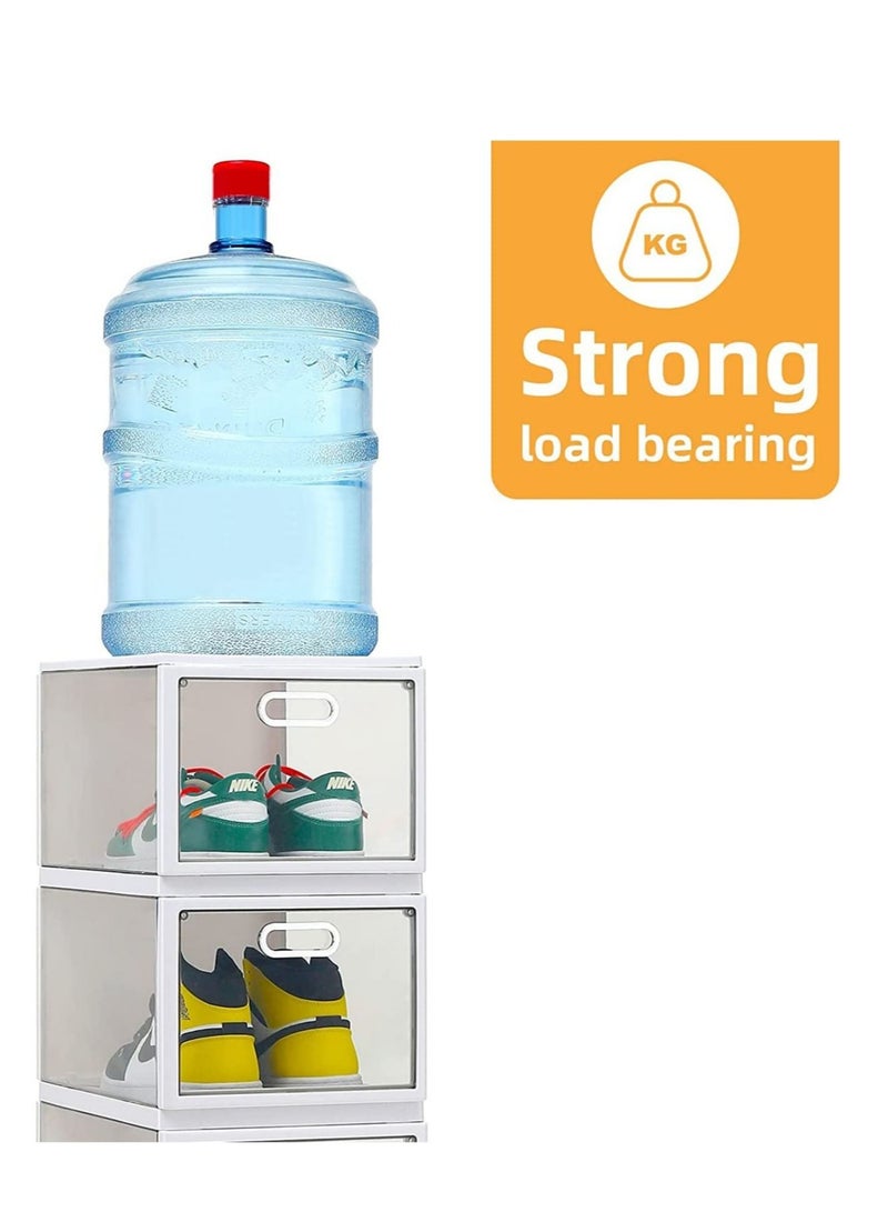 رولستيمي 4 طبقات تكويم طوي صندوق الأحذية لا تركيب صندوق أحذية مساحة كبيرة ل حذاء رياضة عرض مجموعة من 4 - Image 4