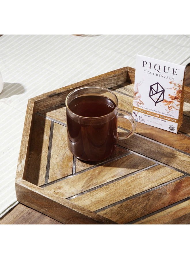 Pique Organic English Breakfast Black Tea Crystals, Antioxidants, Energy, Gut Health, 28 Single Serve Sticks (Pack of 2) - Image 4