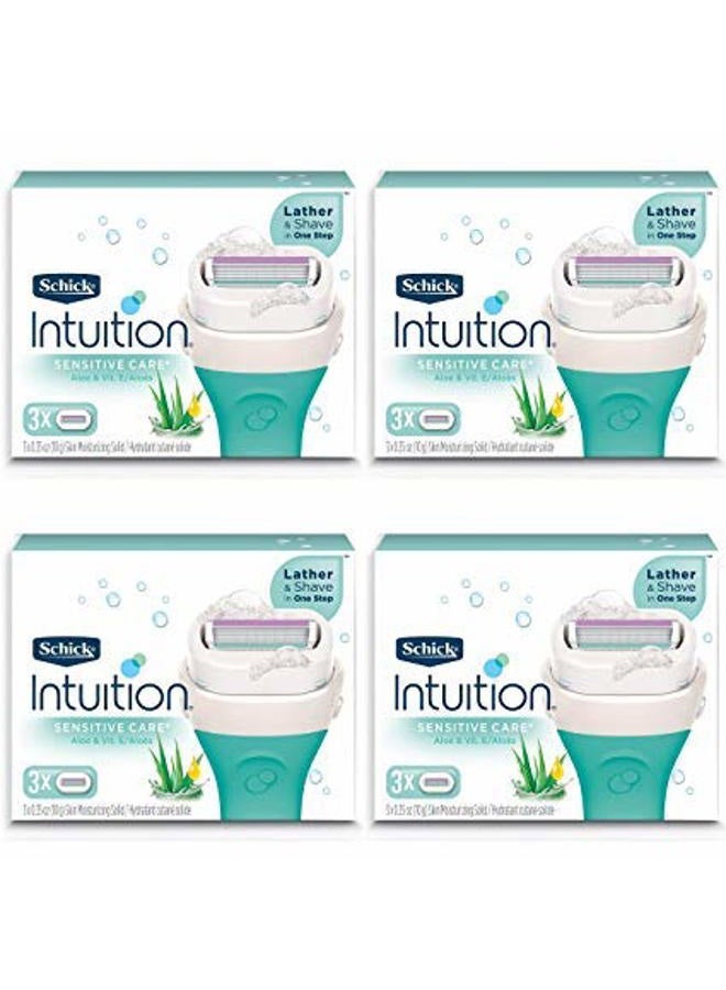 schick NEW Schick Intuition Sensitive Care Moisturizing Razor Blade Refills for Women with Natural Aloe 12 Count (Limited Edition)  - Image 2