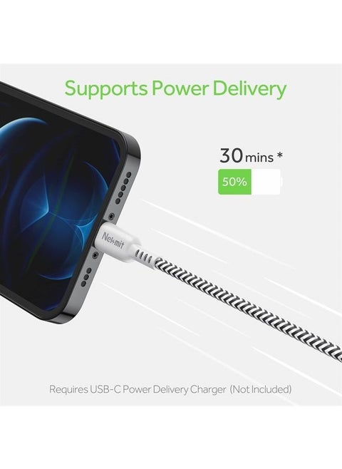 USB-C to Lightning Charging Cable 6.6FT MFI Certified Syncing Cord for iPhone 13 Pro Max/iPhone 13 Pro/iPhone 13 / iPhone 13 Mini/iPad Pro/AirPods Pro and More, Support Power Delivery