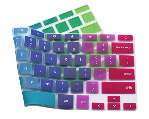 UHamn Silicone Keyboard Cover Compatible for 2017/2018 Samsung Chromebook 11, 11.6" Samsung Chromebook 2 XE500C12, 11.6" Samsung Chromebook 3 XE500C13 XE501C13 (Rainbow) - Image 4