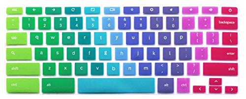 UHamn Silicone Keyboard Cover Compatible for 2017/2018 Samsung Chromebook 11, 11.6" Samsung Chromebook 2 XE500C12, 11.6" Samsung Chromebook 3 XE500C13 XE501C13 (Rainbow) - Image 5
