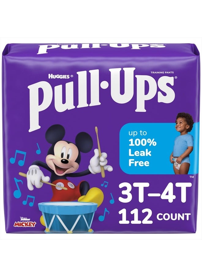 Pull-Ups Boys' Potty Training Pants, 3T-4T (32-40 lbs), 112 Count (4 Packs of 28)  - Image 1