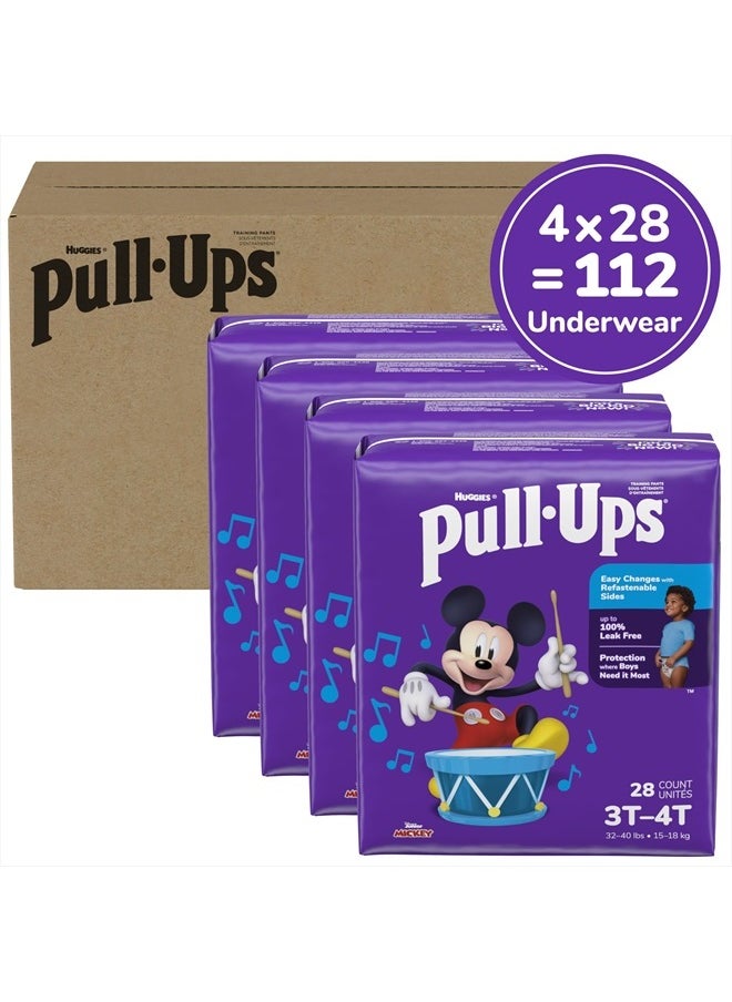 Pull-Ups Boys' Potty Training Pants, 3T-4T (32-40 lbs), 112 Count (4 Packs of 28)  - Image 2