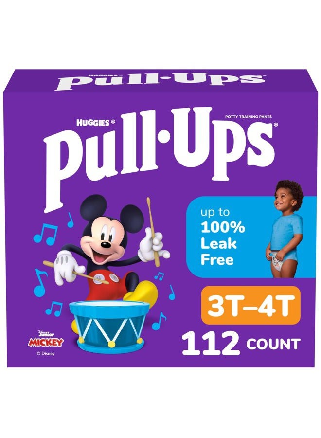 Pull-Ups Boys' Potty Training Pants Training Underwear, 3T-4T, 28 Count (Pack of 4), One Month Supply - Image 1