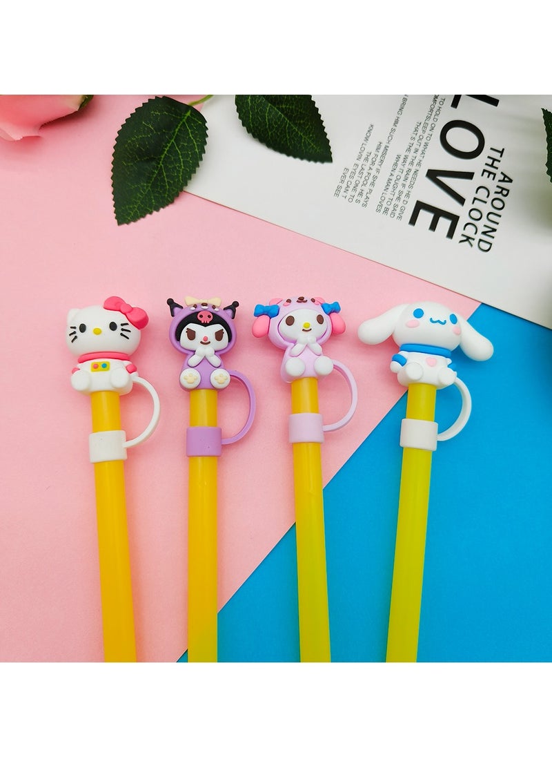 HaHaHai 4 PCS Straw Cover Cap, Straw Topper Compatible for 30oz and 40oz Tumbler with Handle, Reusable Straw Tips Lids,Straw Tip Covers for Party Decor  - Image 2