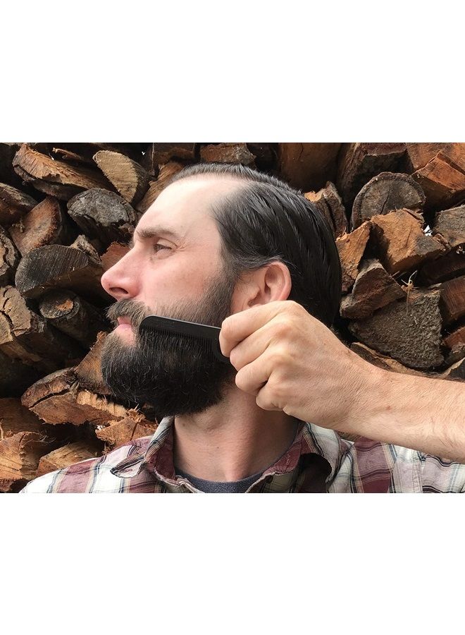 Chicago Comb Model 2 Carbon Fiber, Made in USA, Anti-static, 4 inches (10 cm) long, Fine-tooth, Pocket & Travel comb, for Thinner Hair, Beard & Mustache comb - Image 4