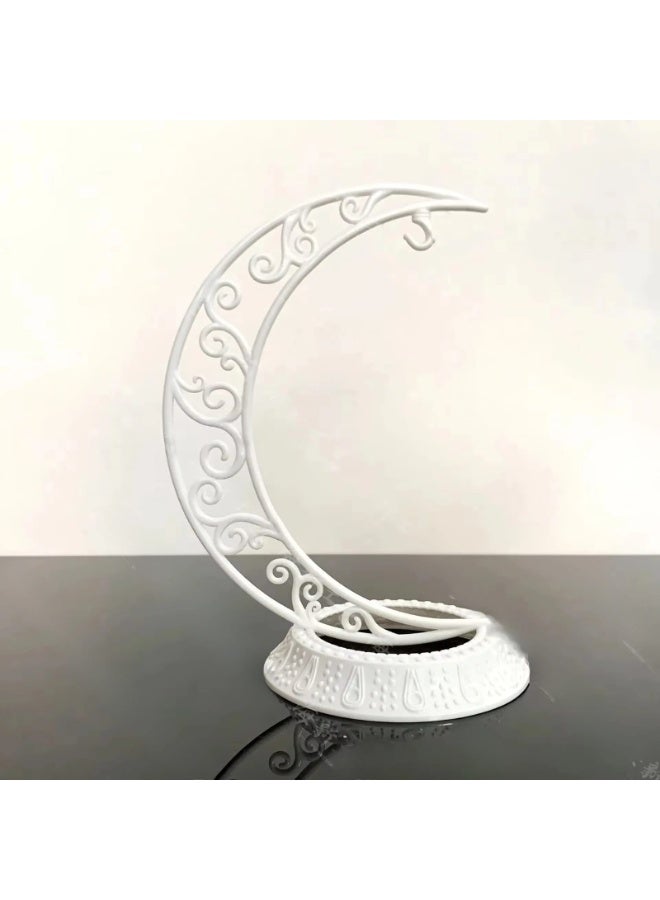 عليقة استاند رمضان يتعلق بي فيه فانوس عليقة اللون الابيض بلاستيك أنيق جدا الموضة : 25 سم