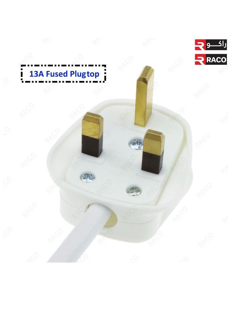 RACO RACO Socket Extension Board | Heavy-Duty Cable Power Cord 13A Plug 220-250V Socket | Ideal for Various Indoor and Outdoor Uses (Single Socket Universal)  - Image 4