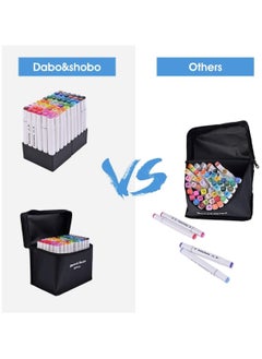 Touch 24pcs Dual Tip Markers Set, Assorted Colors Stylish White Body with Black Cloth Bag  - Image 4