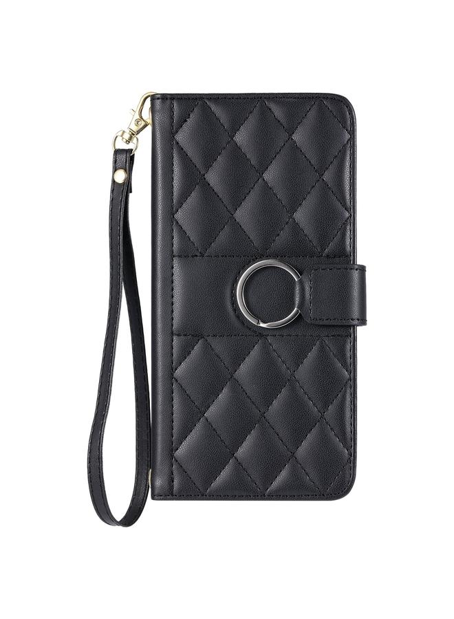 Zaboon Case For iPhone 11 Pro Ring Buckle Rhombic Leather Phone Case - Image 2