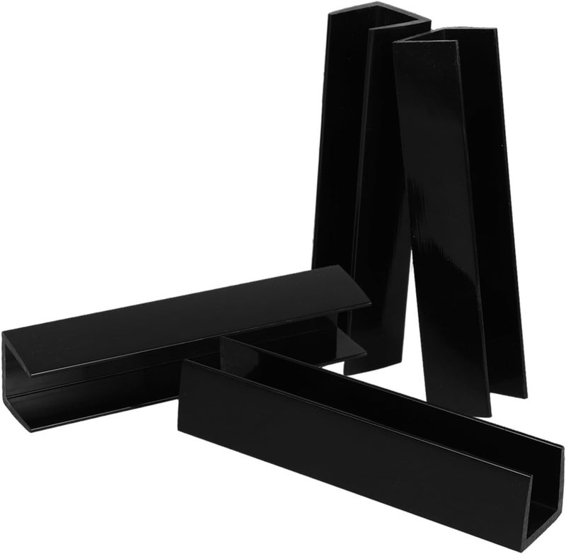 VICASKY 4pcs Pet Gate Reinforcement Hardware Fittings for Stairs and Doorways Sturdy Boy Girl Safety Gate Accessories for Indoor Dog Fence and Puppy Barrier Easy Installation Black - Image 1