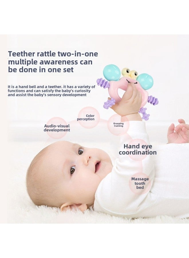 Baby Toys 0-1 Years Old Boiled Teether 3-6-12 Months Baby Newborn Boys And Girls Rattle-Color:9-piece Set + Ball + Music Rattle (bag) - Image 3