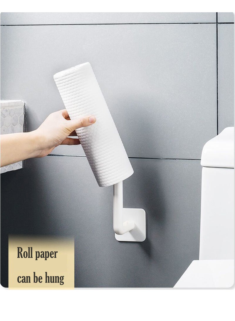 4-piece package, multi-functional hook, can be placed charging socket router, cup, pot lid, etc. White  - Image 2