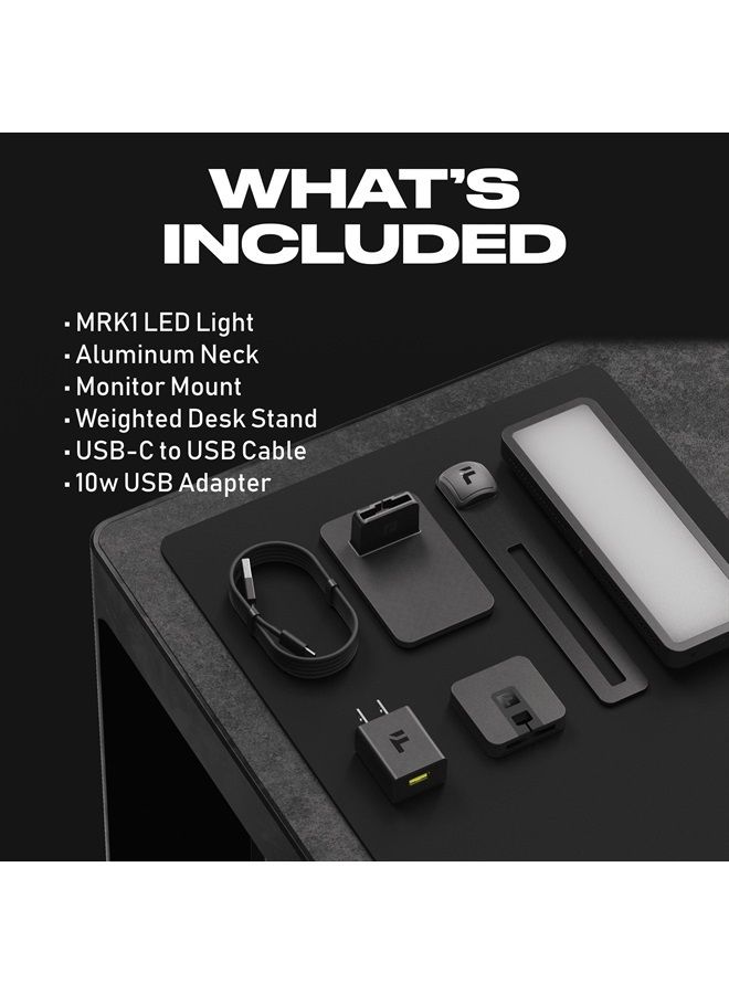 FUSE MRK1 Portable Webcam Light Kit | Magnetic Edge-Lit Adjustable Color for Video Conferencing, Streaming and Videography | USB-C Built-in Battery, Monitor Mount, Desk Stand for Zoom on Mac and PC - Image 1