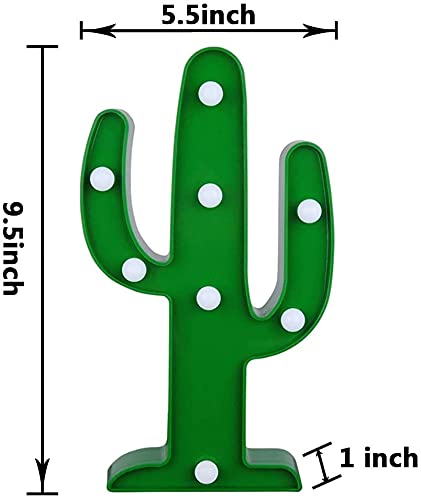 YiaMia LED Night Light LED Cactus Light Table Lamp Light for Kids' Room Bedroom Gift Party Home Decorations Green - Image 4
