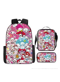 Cartoon anime backpack for primary and secondary school students, large capacity casual lightweight backpack, cartoon shoulder bag, pencil case, pencil case, and pencil case