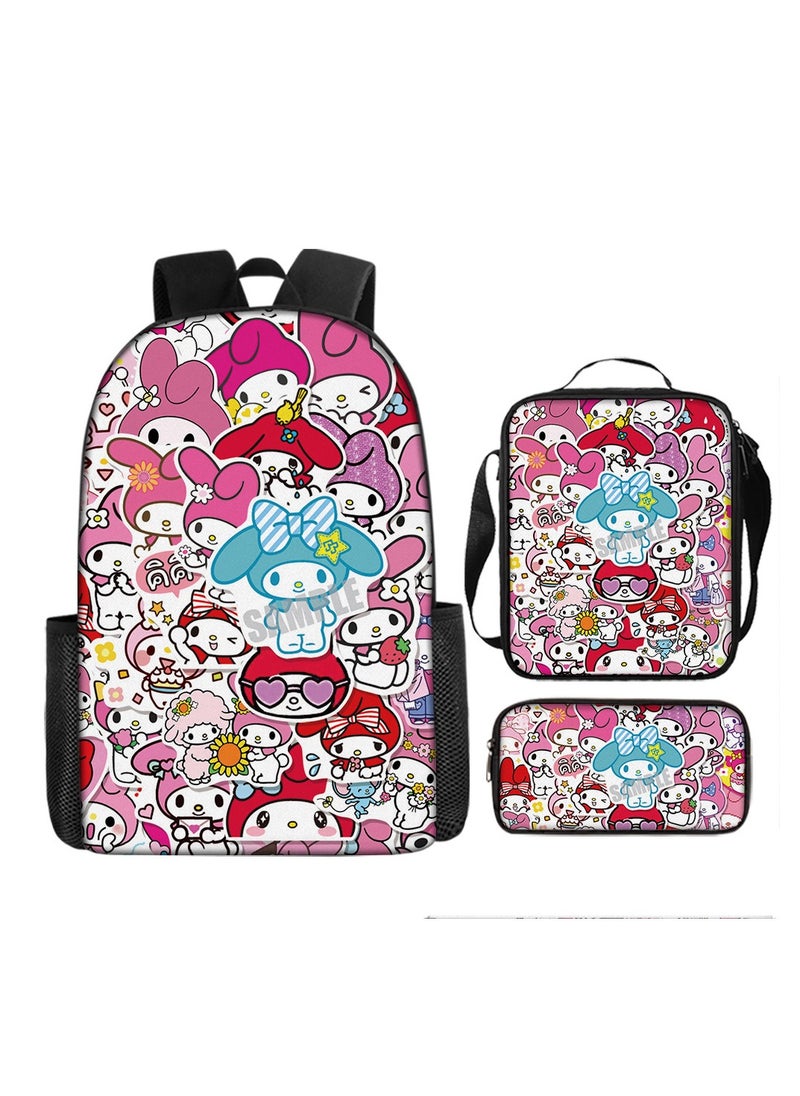 Generic - Cartoon anime backpack for primary and secondary school students, large capacity casual lightweight backpack, cartoon shoulder bag, pencil case, pencil case, and pencil case - Image 1