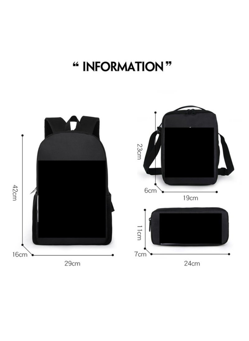 Generic - Cartoon anime backpack for primary and secondary school students, large capacity casual lightweight backpack, cartoon shoulder bag, pencil case, pencil case, and pencil case - Image 1