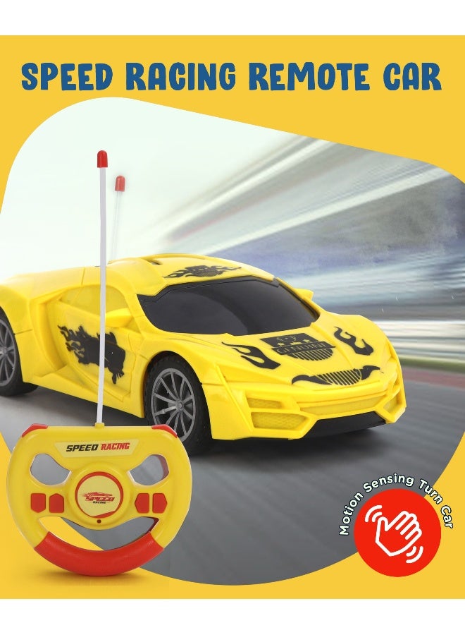 PlayNation Speed Racing Remote Car - Yellow - Image 1