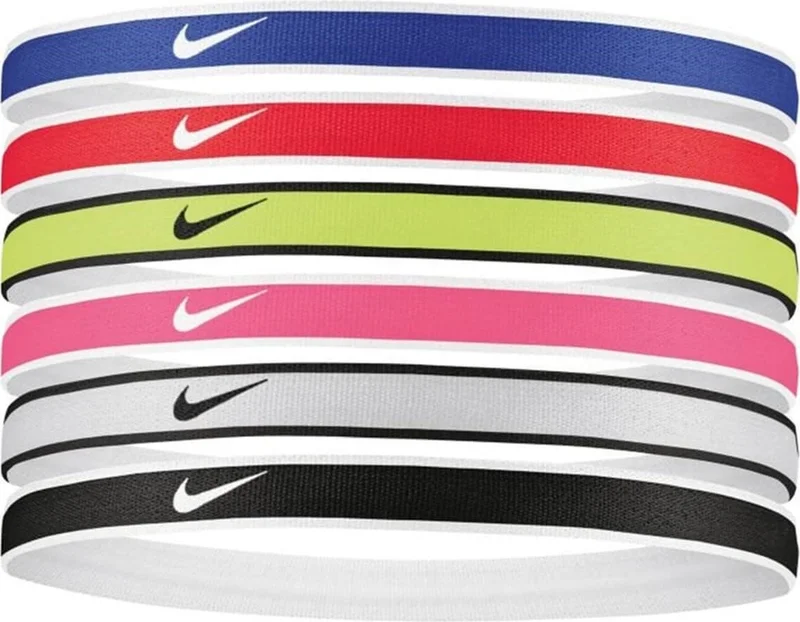 نايكي Swoosh Sport Headbands 6 Pk Unisex Hair Band N.100.2021.655.OS-Red